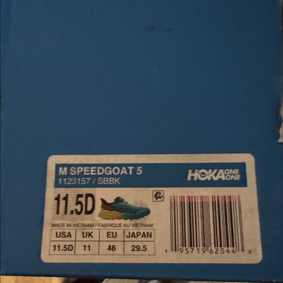 Hoka Vibrant Blue and Yellow Trail Shoes - Picture 4 of 4